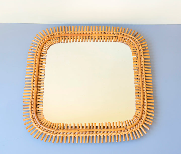 Franco Albini Bamboo Mirror, 1960s Design