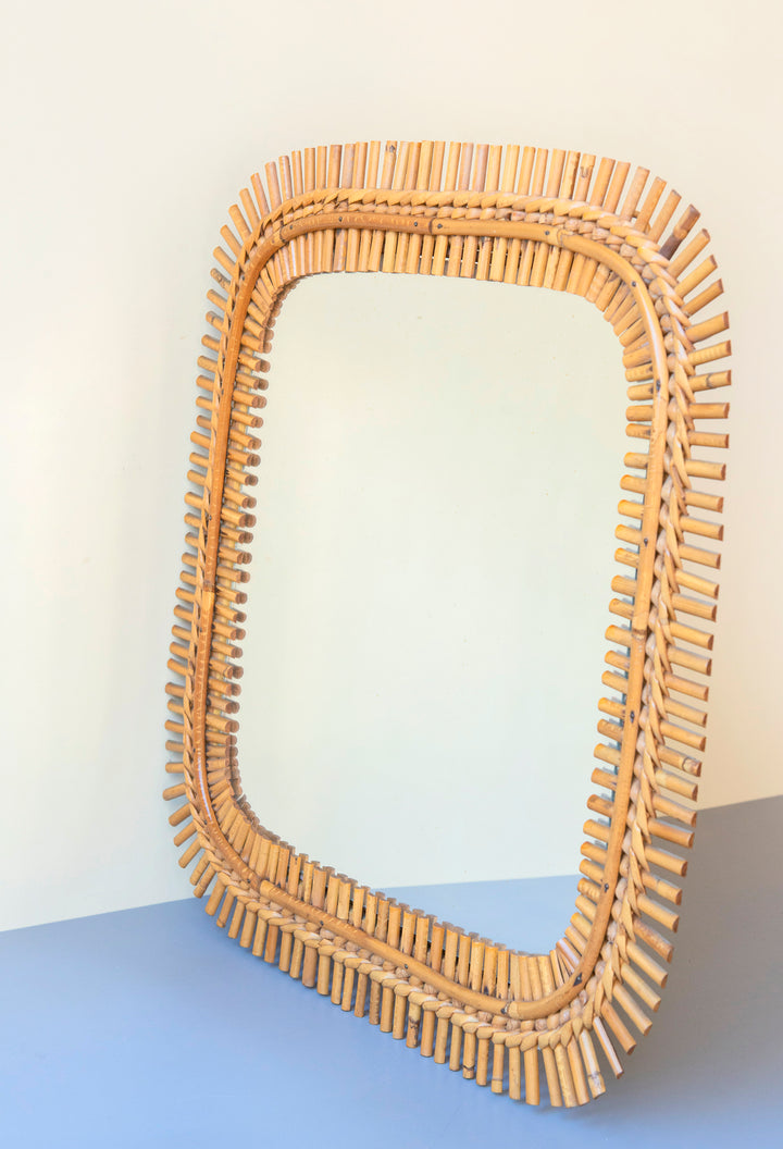 Franco Albini Bamboo Mirror, 1960s Design