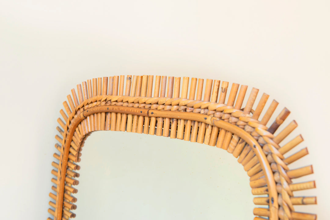 Franco Albini Bamboo Mirror, 1960s Design