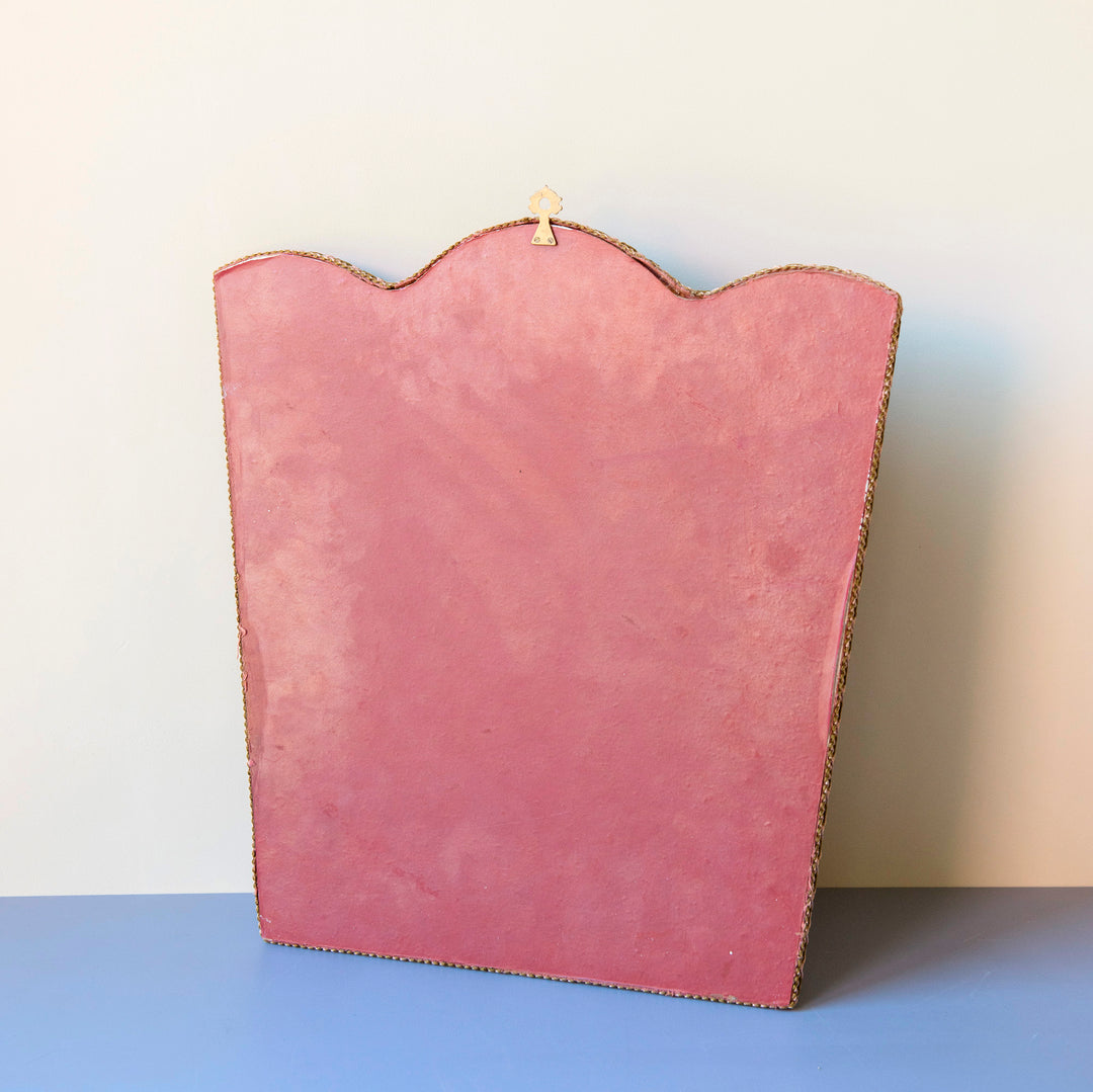 Velvet Upholstered Mirror With Tassels, Boudoir Home Decor