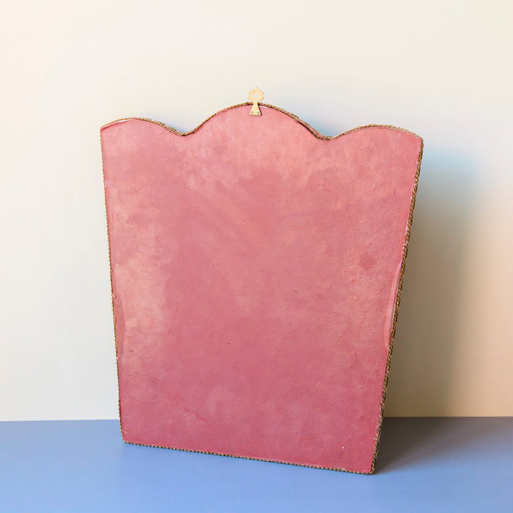 Velvet Upholstered Mirror With Tassels, Boudoir Home Decor