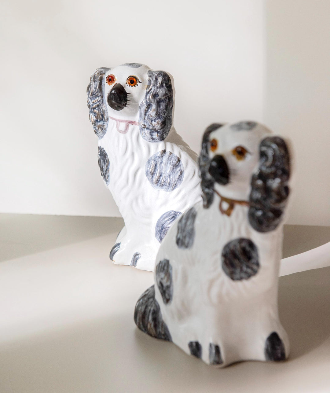 Antique English Staffordshire Style Spaniel Dogs