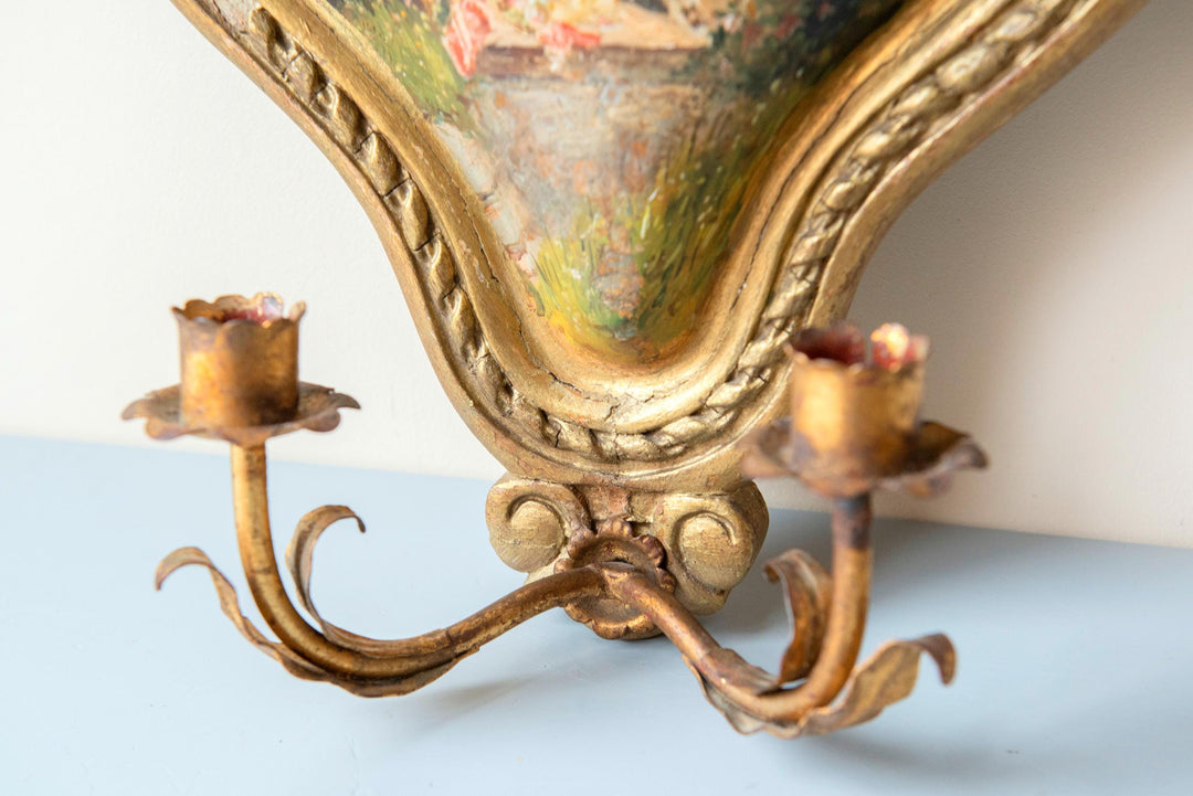 Antique French Giltwood Wall Sconce, 19th Century