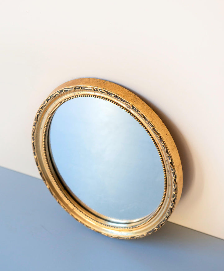 Vintage Dutch Oval Gold Mirror - Pieterman, 1960s