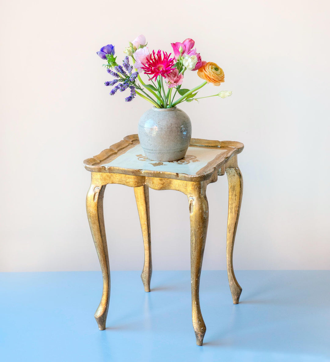 Vintage Florentine Giltwood Side Table - Plant Stand, 1960s