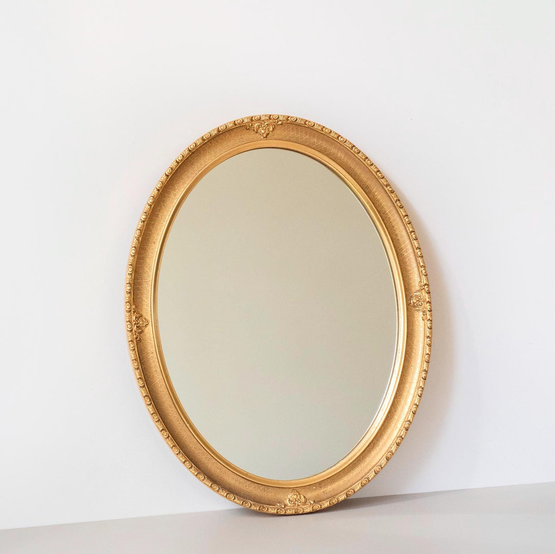 Vintage Dutch Oval Gold Mirror – 1960s