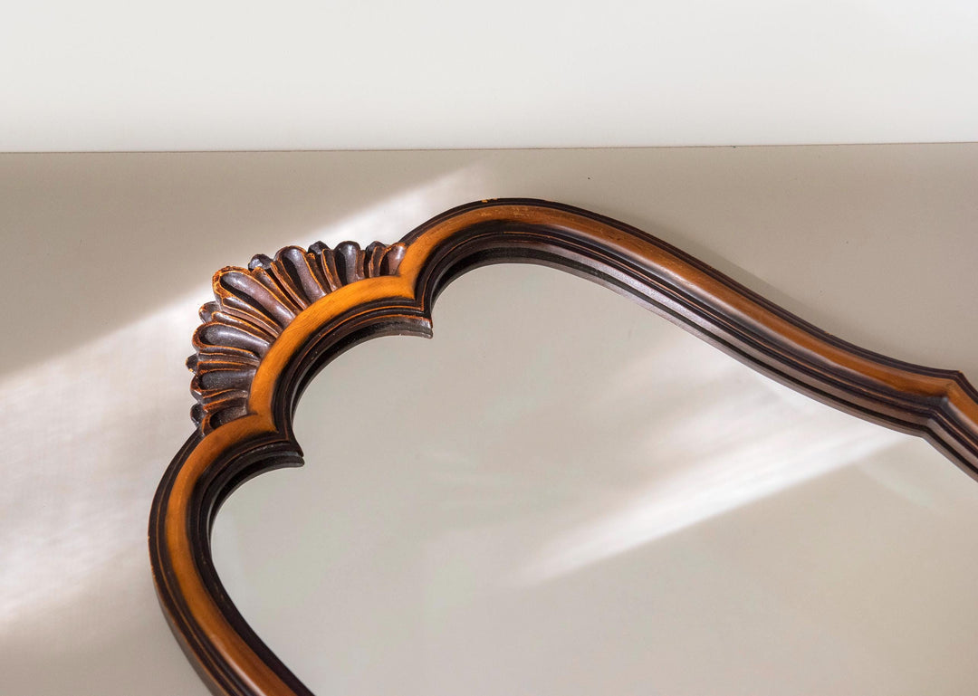 Vintage Scalloped Wall Mirror - French Rococo Style