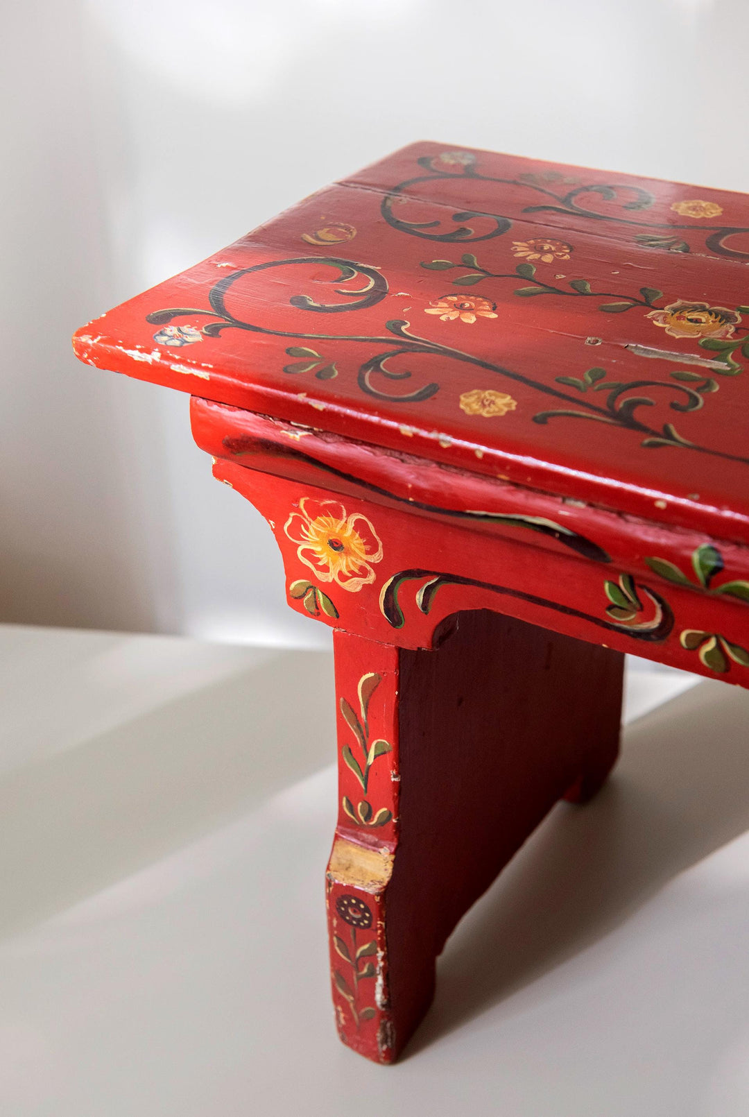 Antique Dutch Folk Art Stool – 19th Century