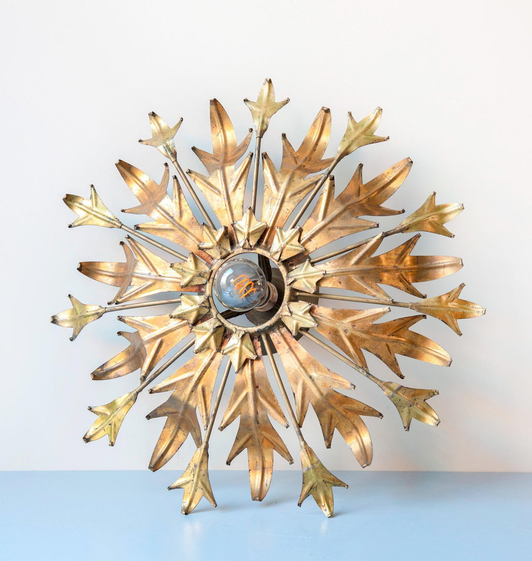 Italian Sunburst Ceiling Lamp, 1960s