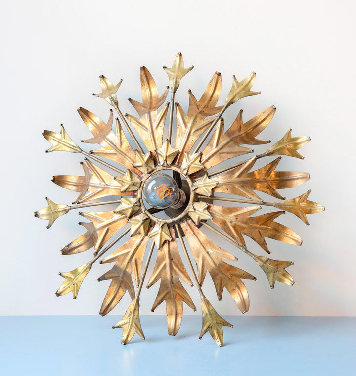 Italian Sunburst Ceiling Lamp, 1960s