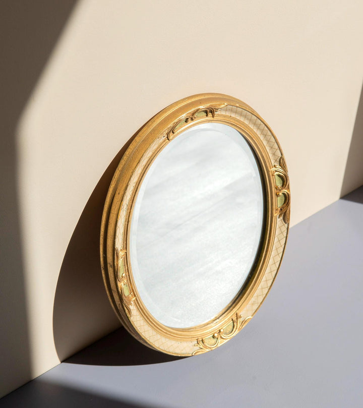 Vintage Pieterman Oval Gold Wall Mirror – 1950s