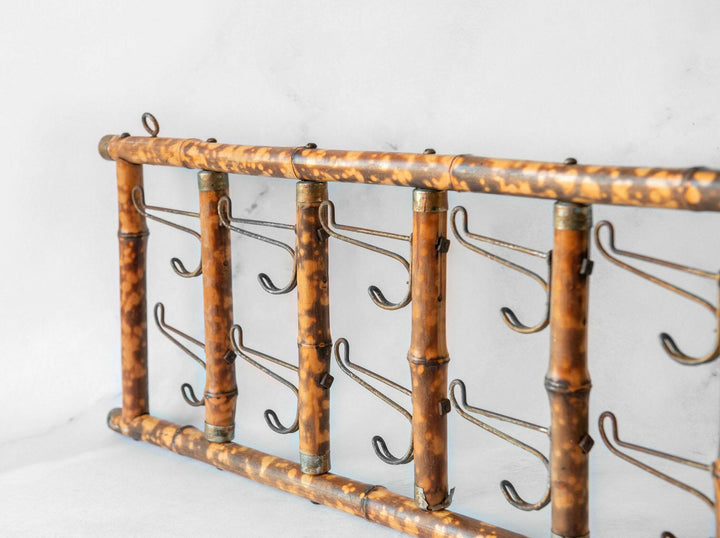 Antique Victorian Tiger Bamboo Coat Rack, 19th Century