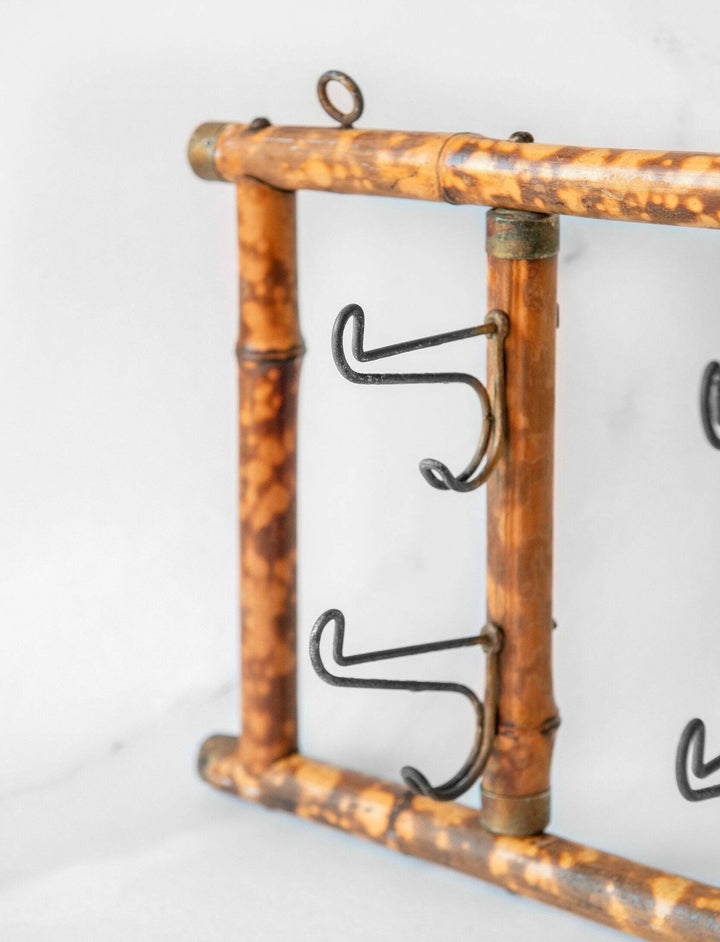 Antique Victorian Tiger Bamboo Coat Rack, 19th Century
