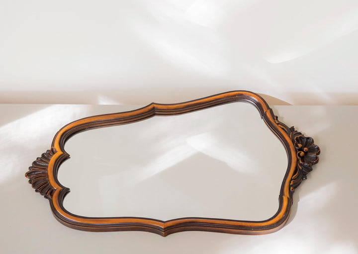 Vintage Scalloped Wall Mirror - French Rococo Style