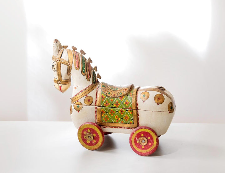 Antique Indian Wooden Horse Box