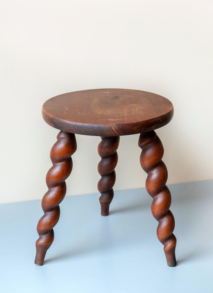 Vintage French Barley Twist Stool