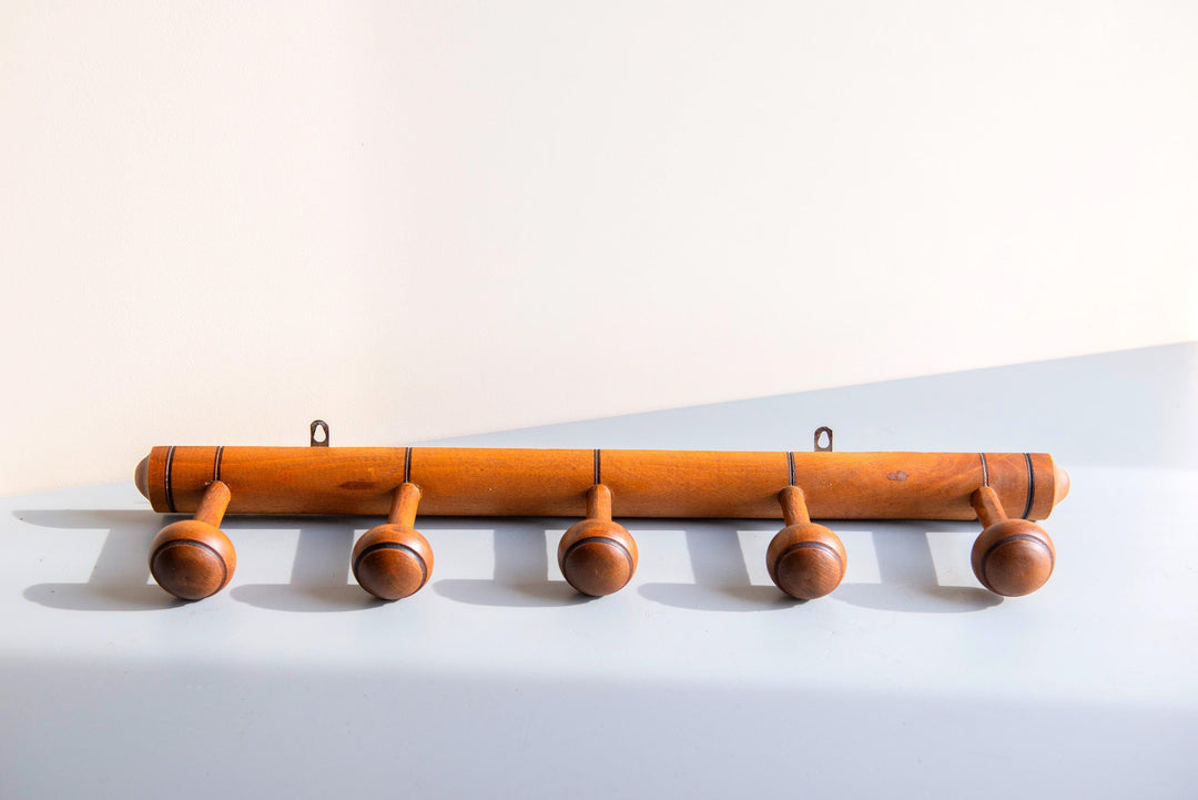 Vintage French Faux Bamboo Coat Rack