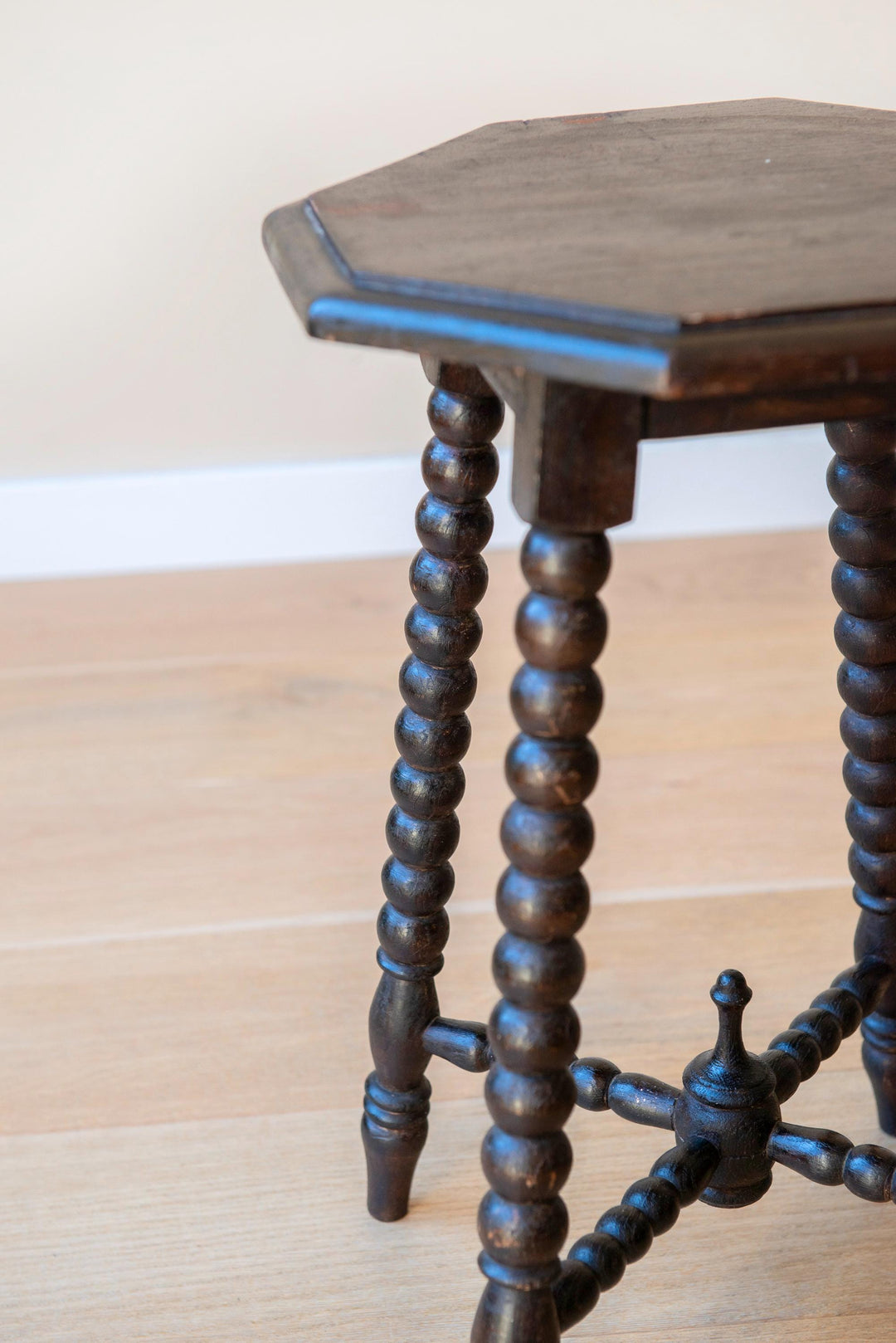 Antique Bobbin Stool - Octagonal Plant Stand, c. 1900