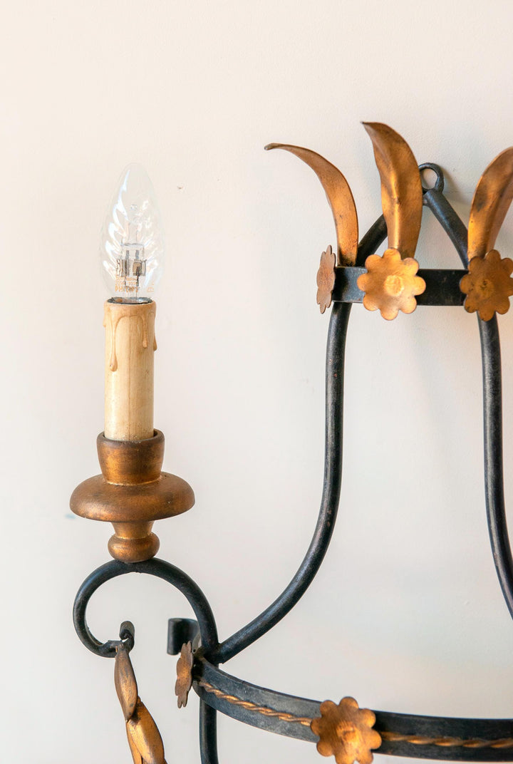 Italian Florentine Wall Sconce, 1960s