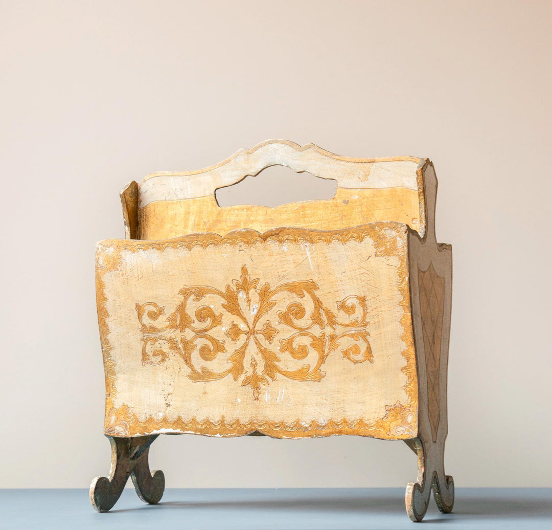 Vintage Florentine Magazine Rack