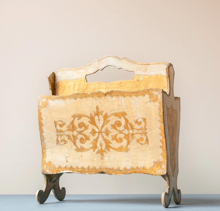 Vintage Florentine Magazine Rack