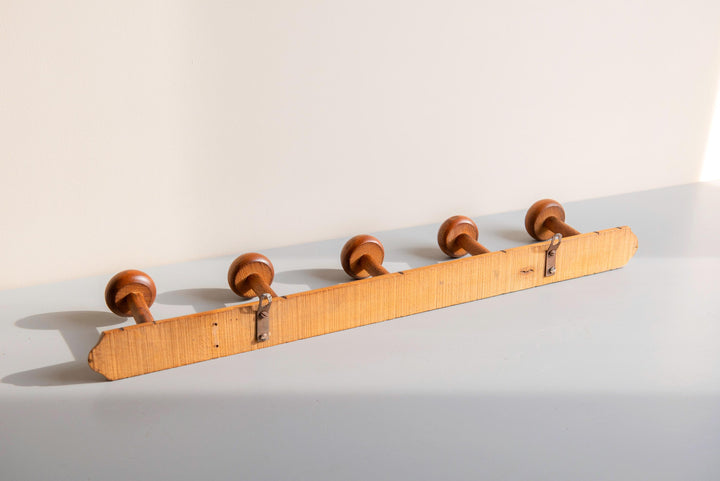 Vintage French Faux Bamboo Coat Rack