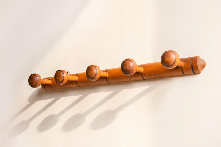 Vintage French Faux Bamboo Coat Rack