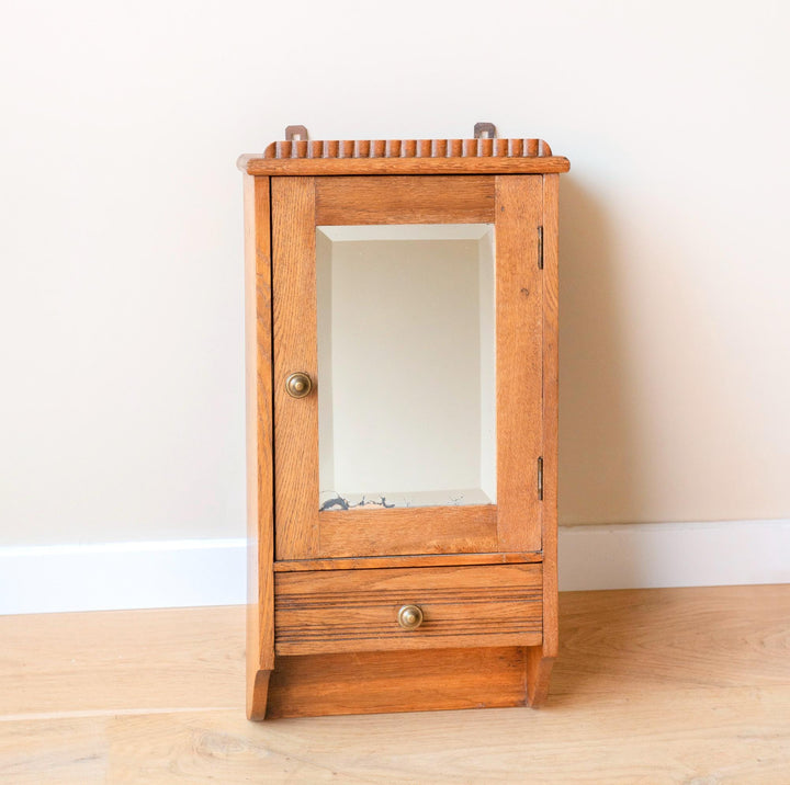 Antique Oak Apothecary Cabinet - Victorian Period