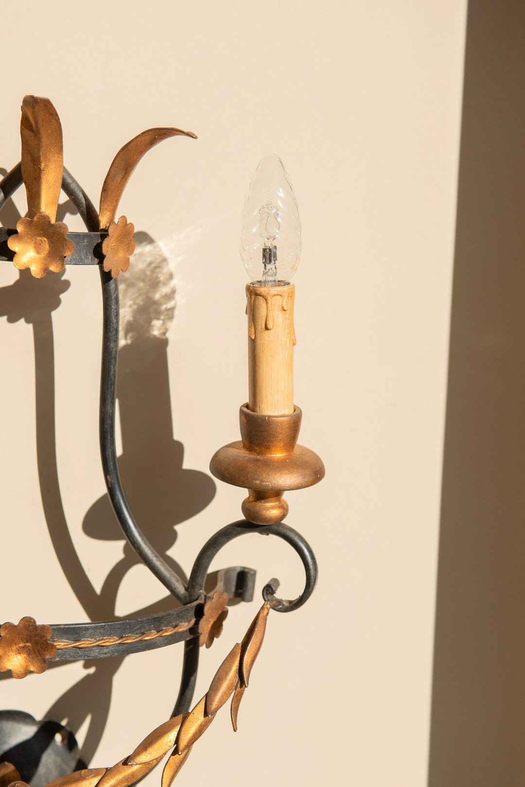 Italian Florentine Wall Sconce, 1960s