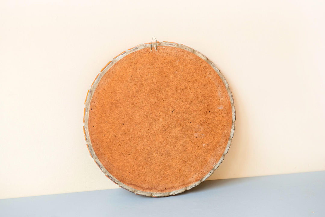 Vintage Orange Mosaic Tile Mirror, 1960s