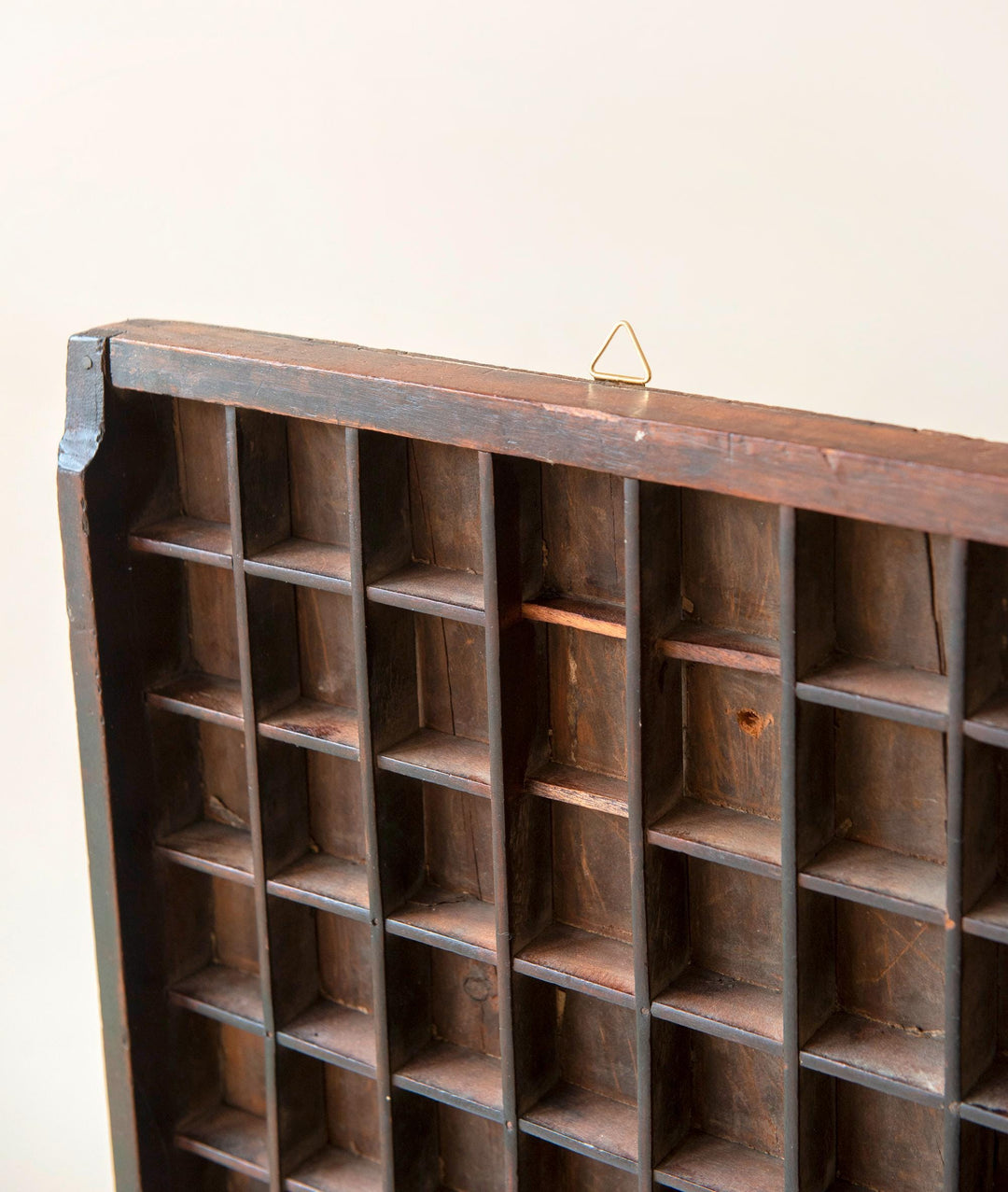 Antique Printer's Tray - Wooden Letterpress Type Case