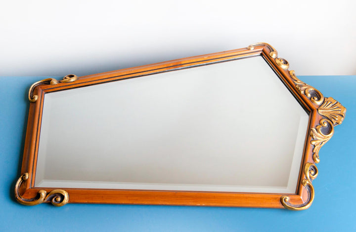 Ornate Vintage Wall Mirror - Beveled Glass