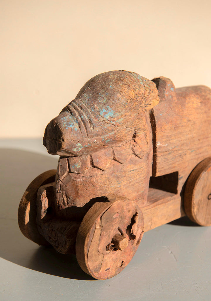 Antique Indian Nandi Bull on Wheels