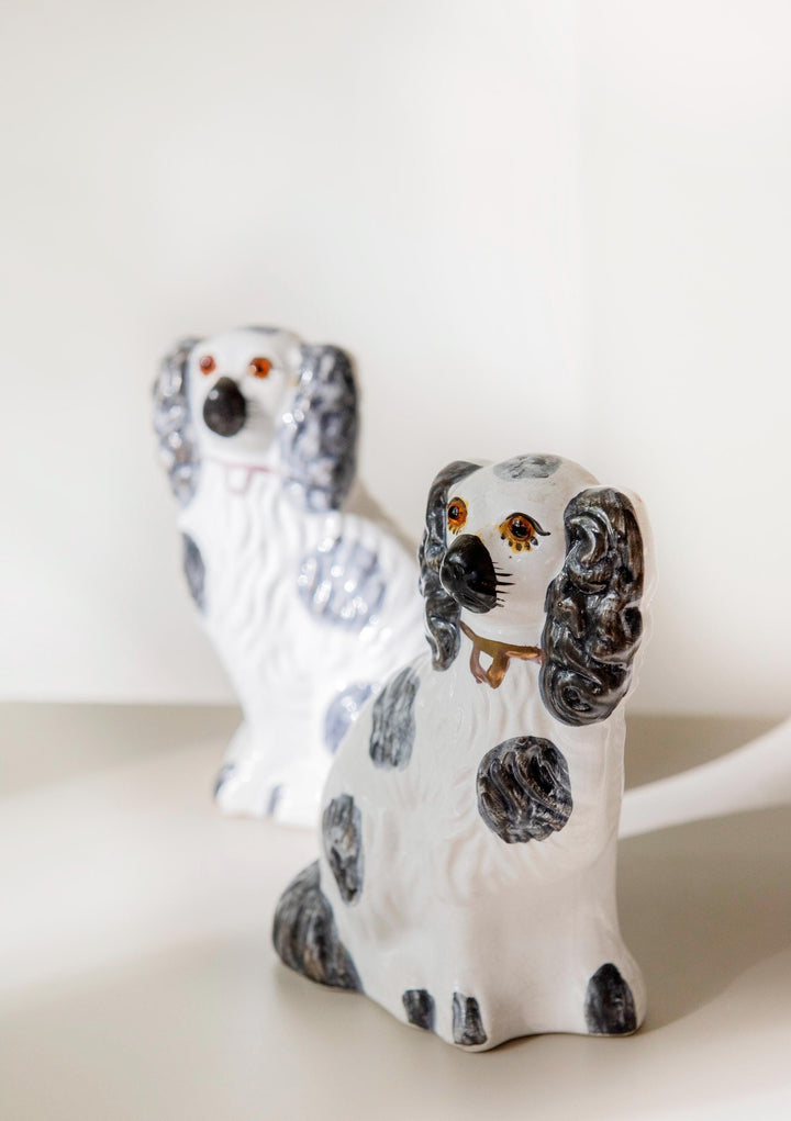 Antique English Staffordshire Style Spaniel Dogs