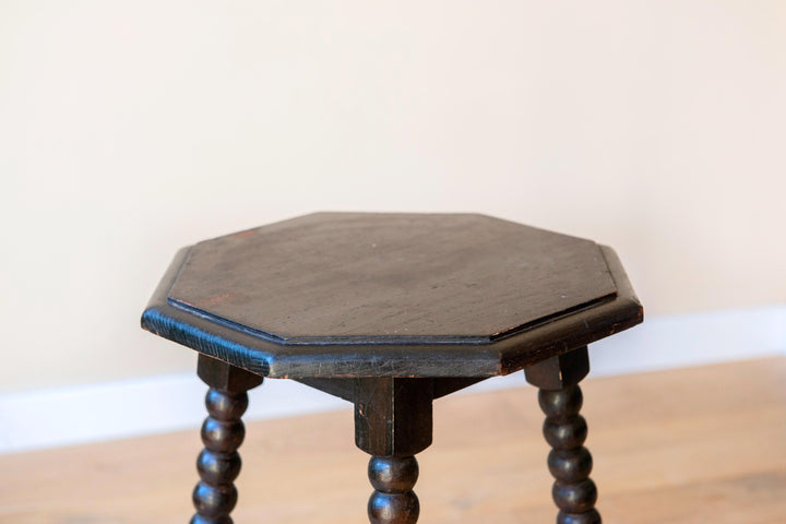 Antique Bobbin Stool - Octagonal Plant Stand, c. 1900