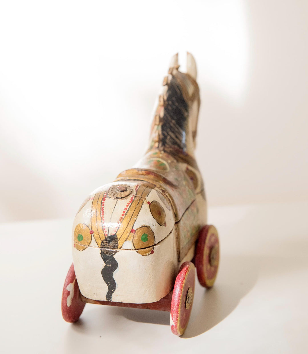 Antique Indian Wooden Horse Box