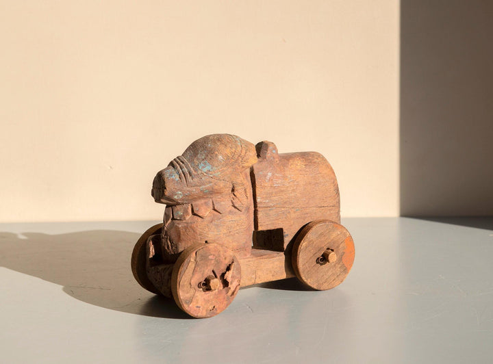 Antique Indian Nandi Bull on Wheels