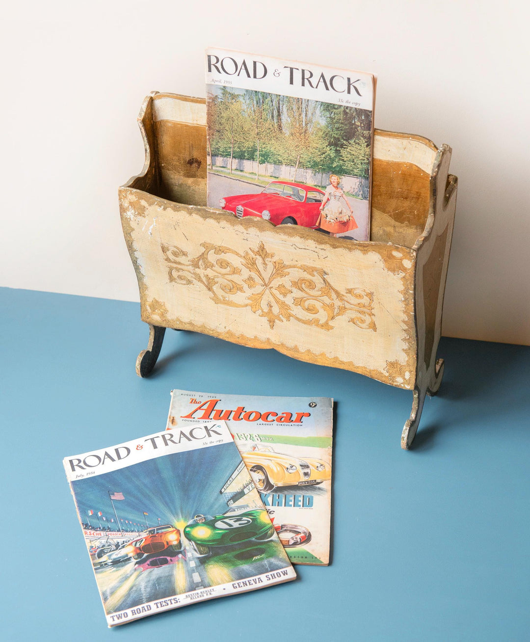 Vintage Florentine Magazine Rack