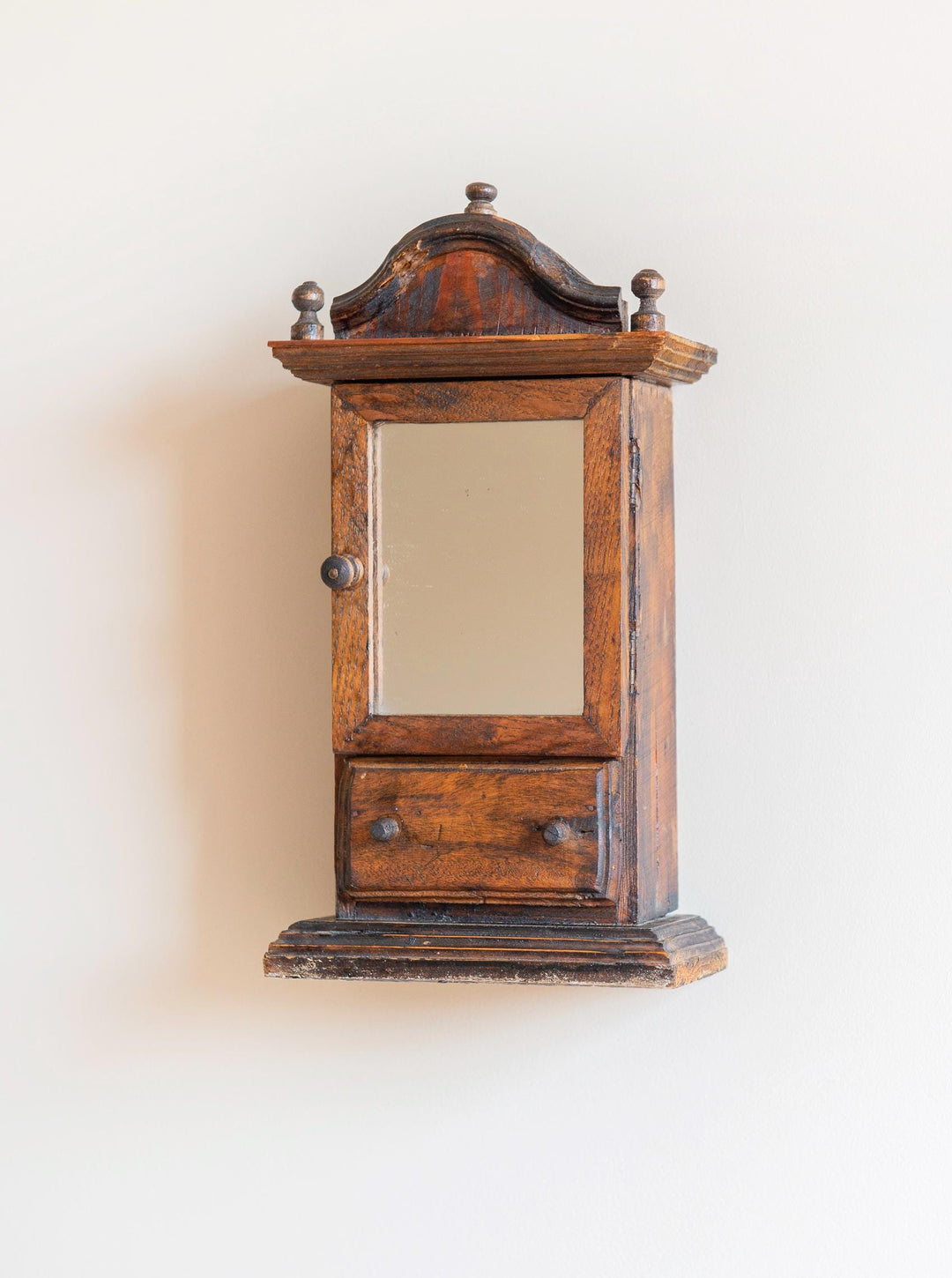 Antique Miniature Mirror Cabinet – 19th Century Folk Art