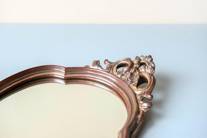 Belgian Scalloped Wall Mirror with Crest, Deknudt 1960s