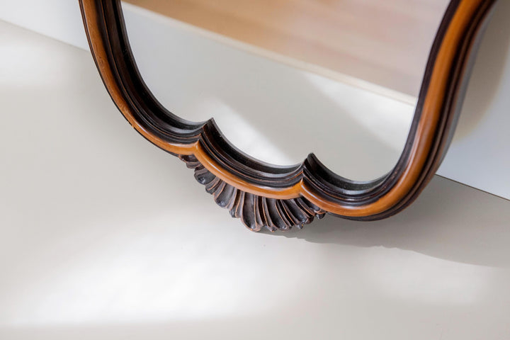Vintage Scalloped Wall Mirror - French Rococo Style