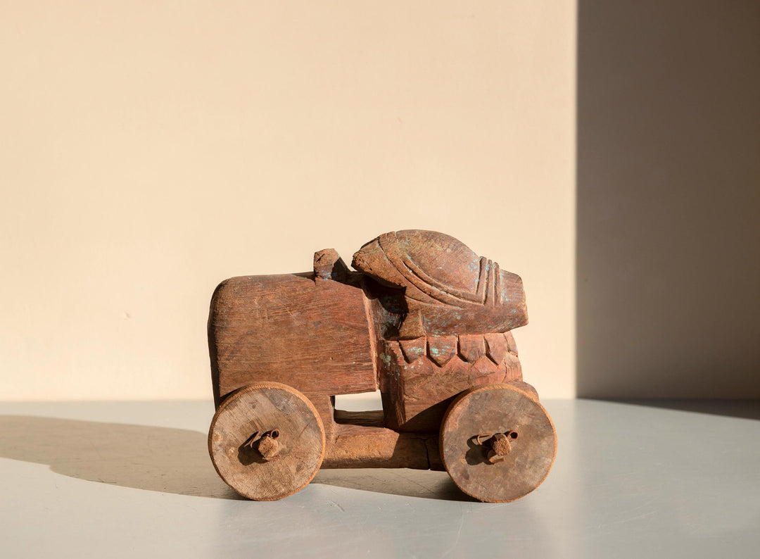 Antique Indian Nandi Bull on Wheels