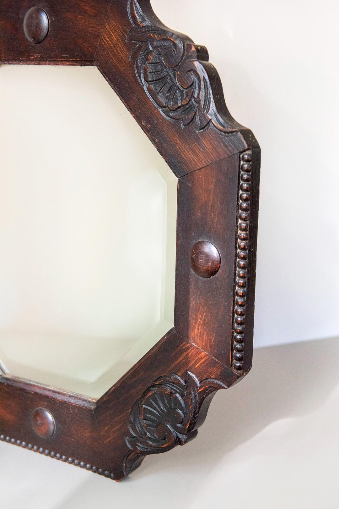 Antique Art Deco Octagonal Wall Mirror - Amsterdam School