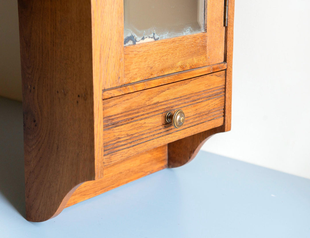 Antique Oak Apothecary Cabinet - Victorian Period