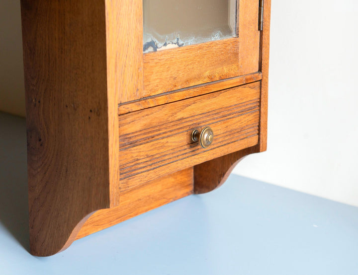 Antique Oak Apothecary Cabinet - Victorian Period