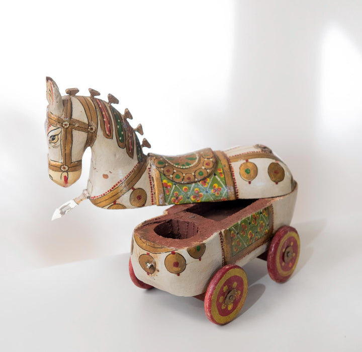 Antique Indian Wooden Horse Box