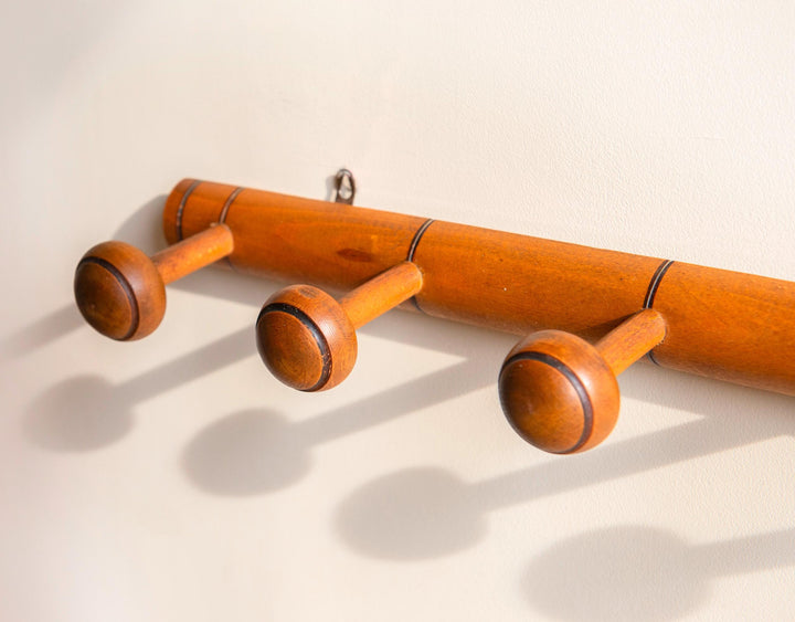 Vintage French Faux Bamboo Coat Rack