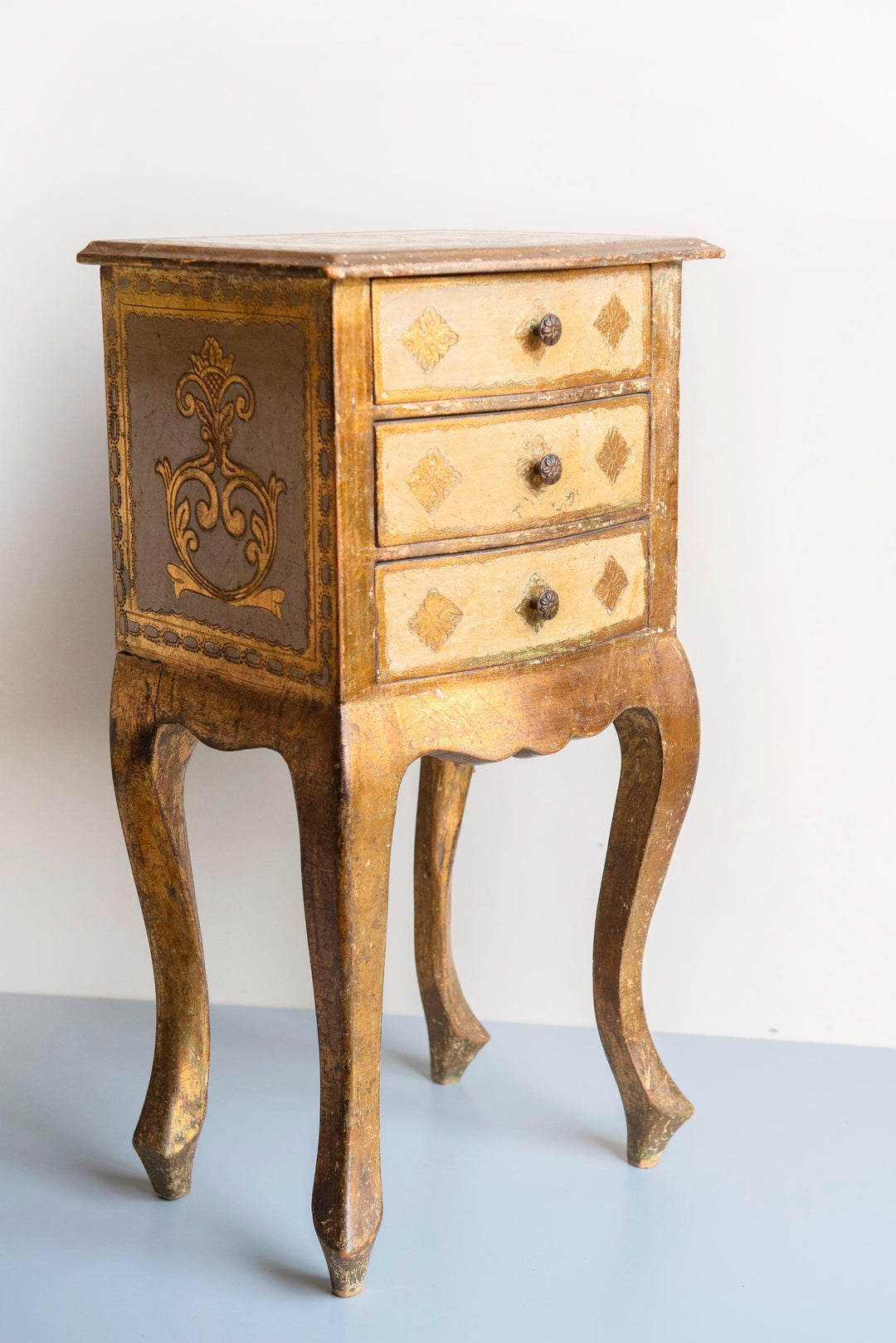 Italian Florentine Cabinet with Three Drawers – 1960s