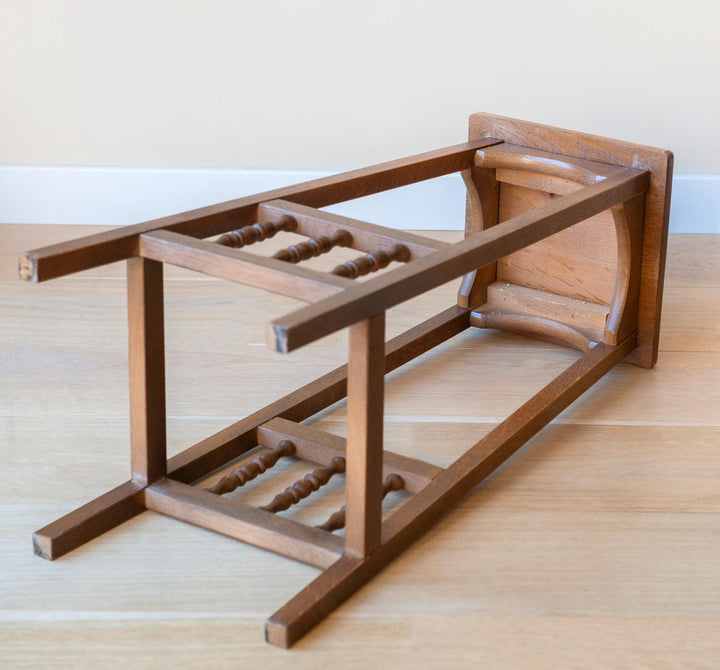Vintage Dutch Oak Plant Stand with Spindle Details