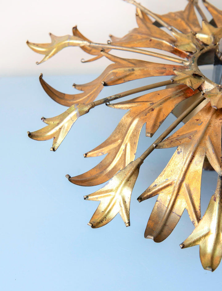 Italian Sunburst Ceiling Lamp, 1960s